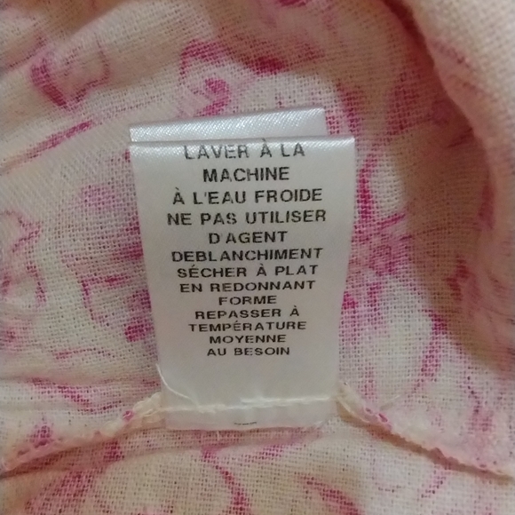 LONDON TIMES Pink and Cream Print Dress sz 10 Linen Blend - Picture 17 of 17